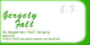 gergely fall business card